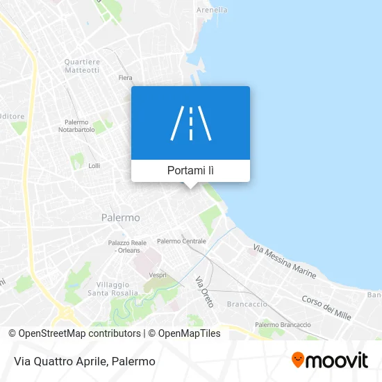 Mappa Via Quattro Aprile