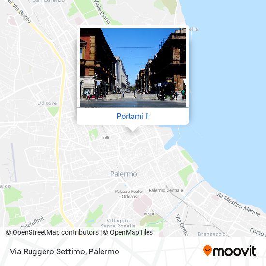 Mappa Via Ruggero Settimo