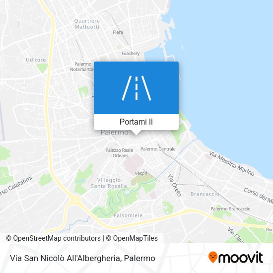 Mappa Via San Nicolò All'Albergheria