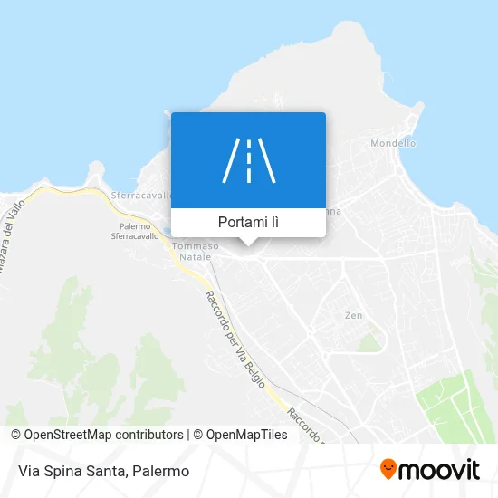 Mappa Via Spina Santa