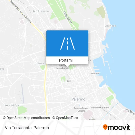 Mappa Via Terrasanta