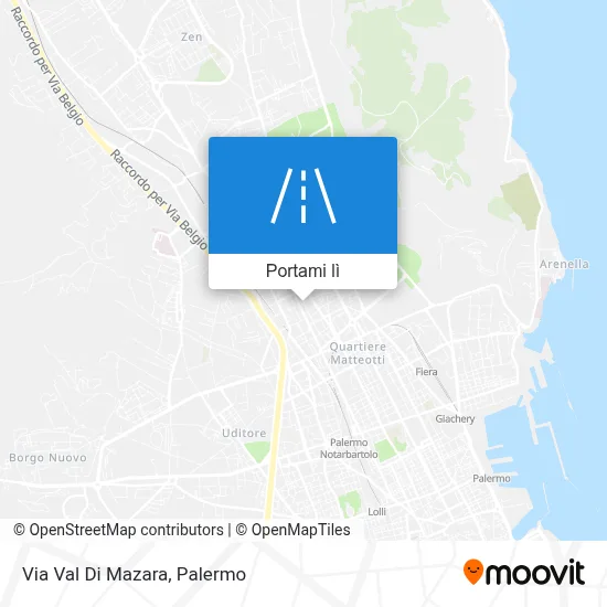 Mappa Via Val Di Mazara
