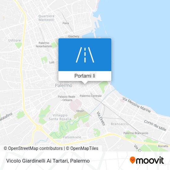 Mappa Vicolo Giardinelli Ai Tartari