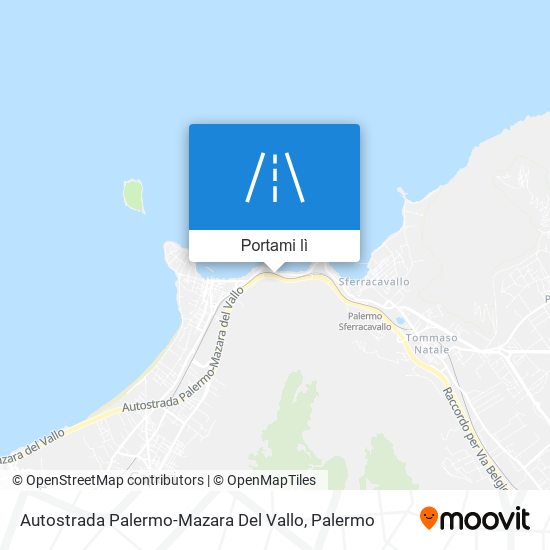 Mappa Autostrada Palermo-Mazara Del Vallo