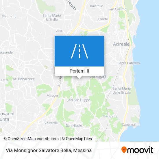 Mappa Via Monsignor Salvatore Bella