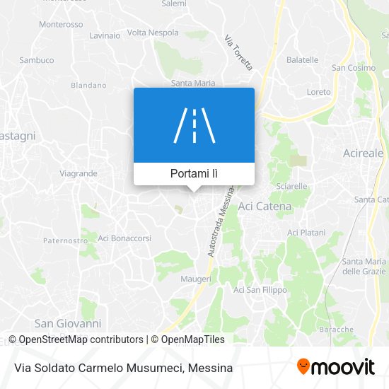 Mappa Via Soldato Carmelo Musumeci