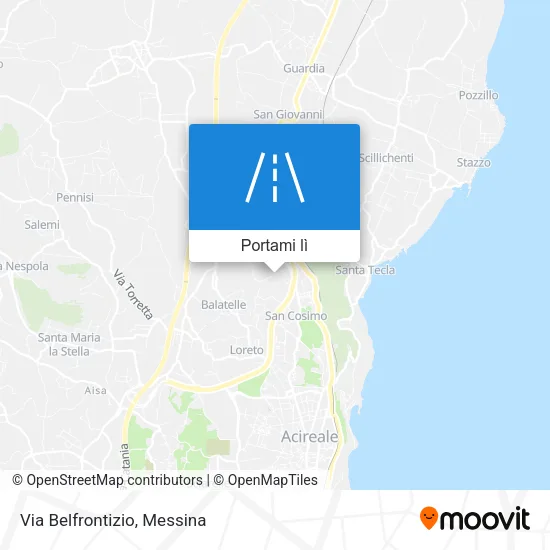 Mappa Via Belfrontizio