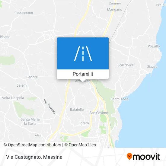 Mappa Via Castagneto