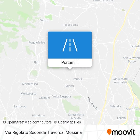 Mappa Via Rigolato Seconda Traversa