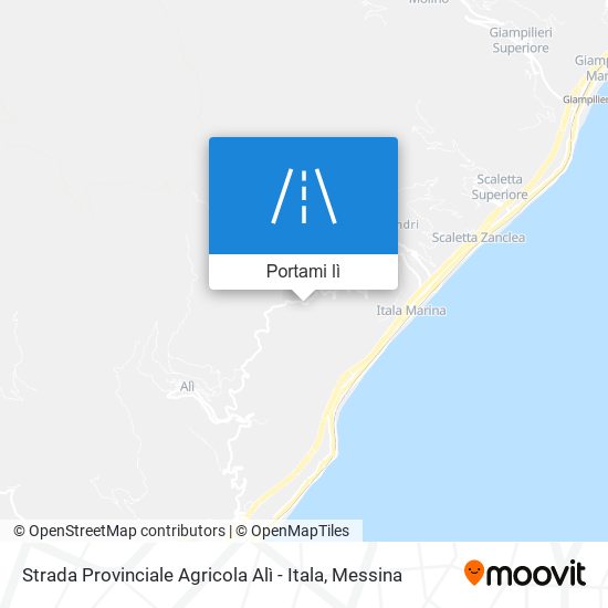 Mappa Strada Provinciale Agricola Alì - Itala