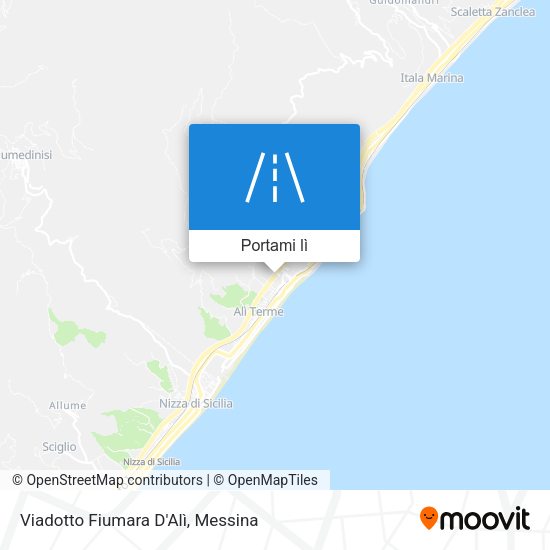 Mappa Viadotto Fiumara D'Alì