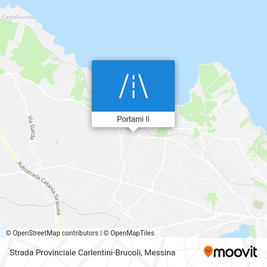 Mappa Strada Provinciale Carlentini-Brucoli