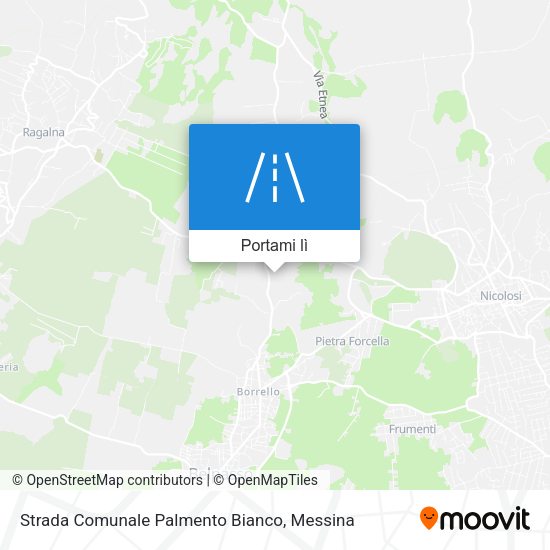 Mappa Strada Comunale Palmento Bianco