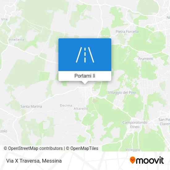 Mappa Via X Traversa