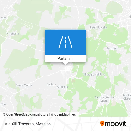 Mappa Via XIII Traversa