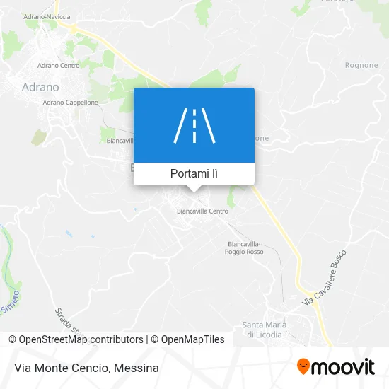 Mappa Via Monte Cencio