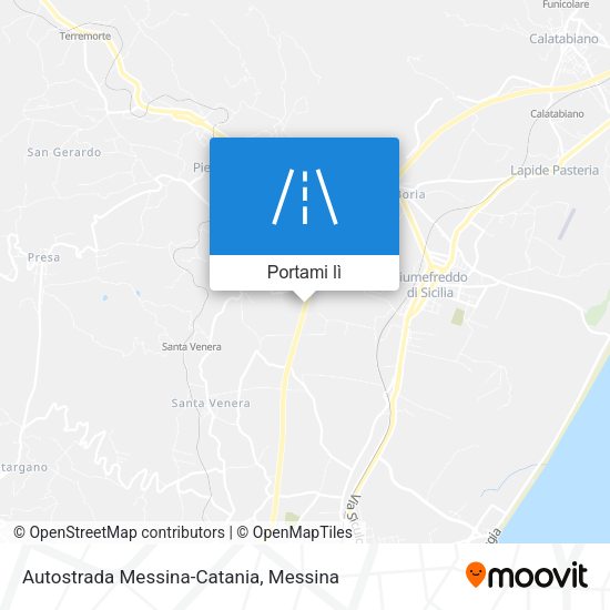 Mappa Autostrada Messina-Catania
