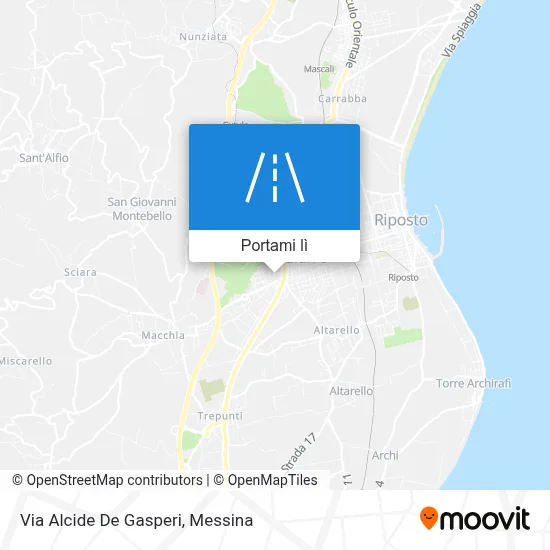 Mappa Via Alcide De Gasperi