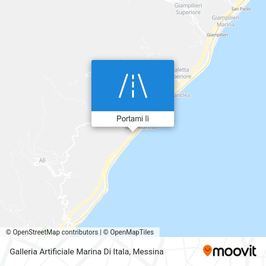 Mappa Galleria Artificiale Marina Di Itala