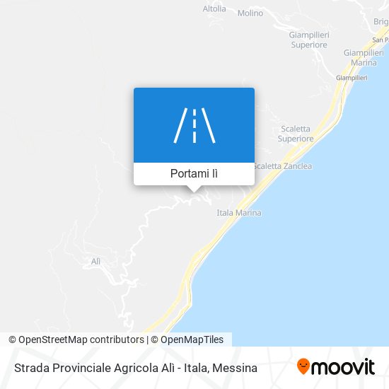 Mappa Strada Provinciale Agricola Alì - Itala