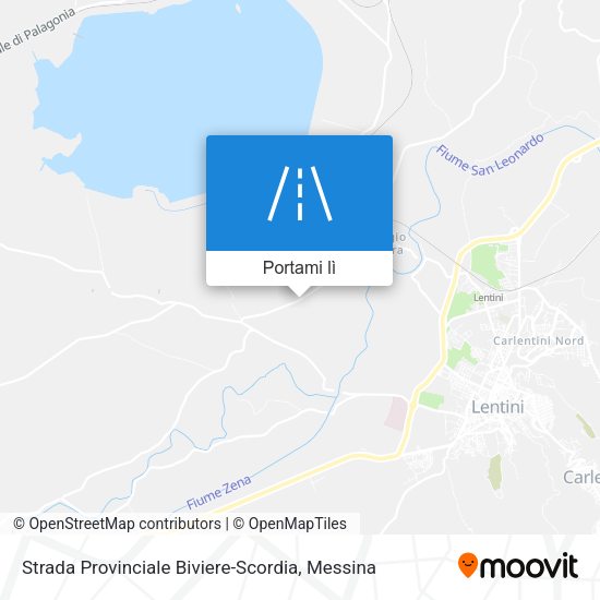 Mappa Strada Provinciale Biviere-Scordia