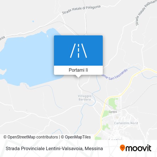 Mappa Strada Provinciale Lentini-Valsavoia