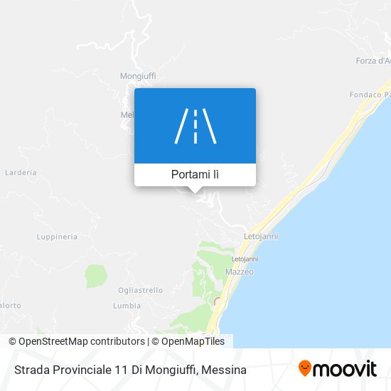 Mappa Strada Provinciale 11 Di Mongiuffi