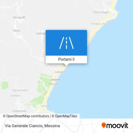 Mappa Via Generale Ciancio