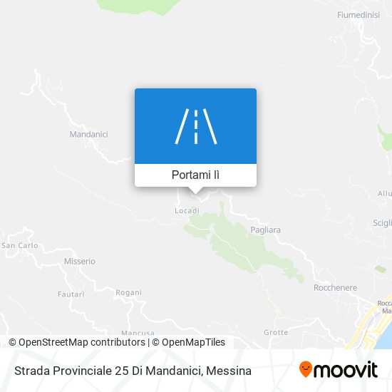 Mappa Strada Provinciale 25 Di Mandanici
