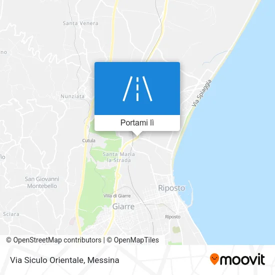 Mappa Via Siculo Orientale