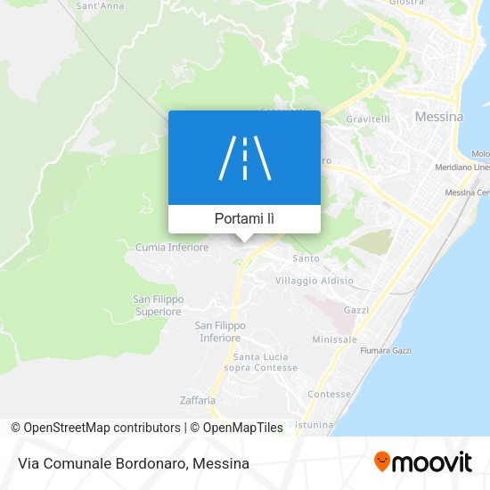 Mappa Via Comunale Bordonaro
