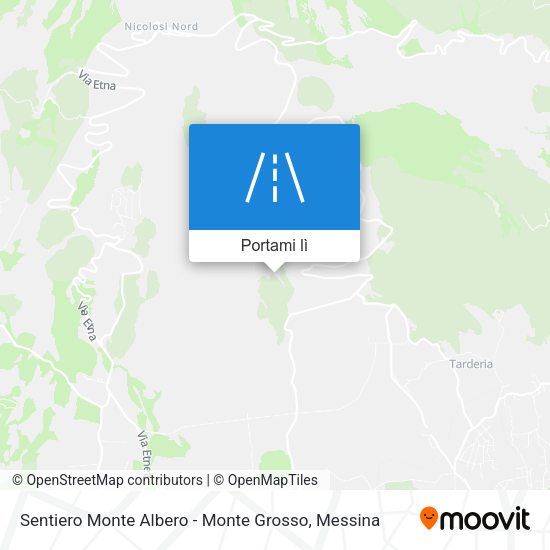Mappa Sentiero Monte Albero - Monte Grosso