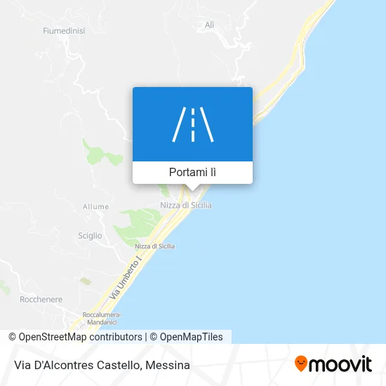 Mappa Via D'Alcontres Castello