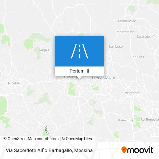 Mappa Via Sacerdote Alfio Barbagallo