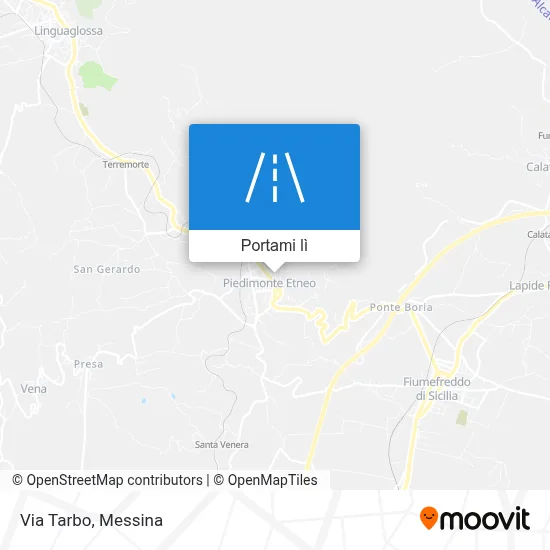 Mappa Via Tarbo