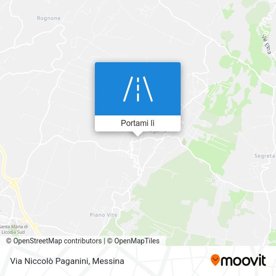 Mappa Via Niccolò Paganini
