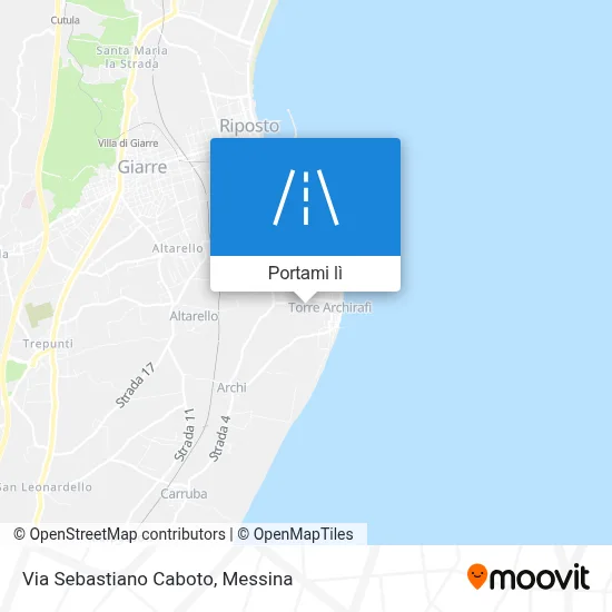 Mappa Via Sebastiano Caboto