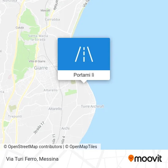 Mappa Via Turi Ferro