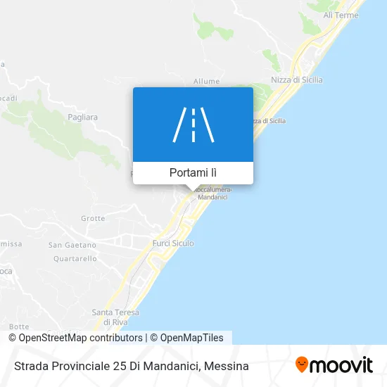 Mappa Strada Provinciale 25 Di Mandanici