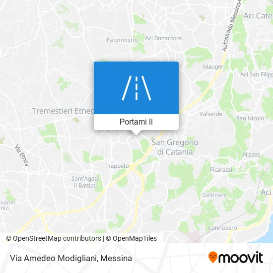 Mappa Via Amedeo Modigliani