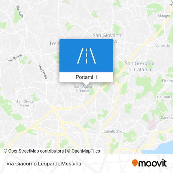 Mappa Via Giacomo Leopardi
