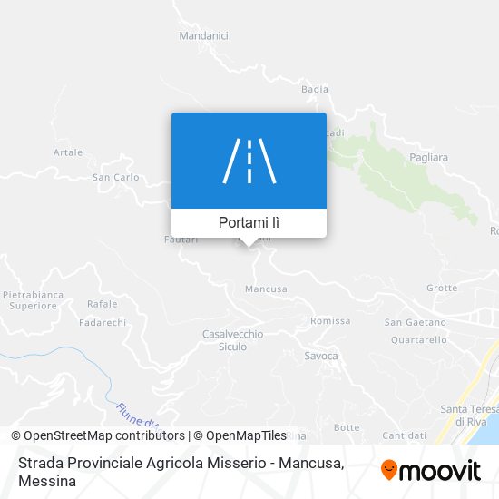 Mappa Strada Provinciale Agricola Misserio - Mancusa