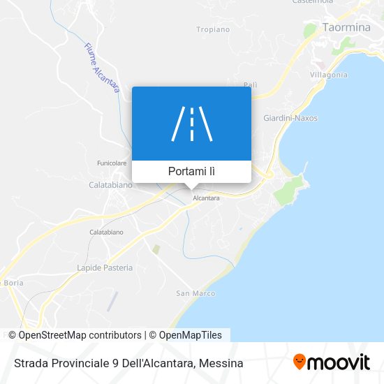 Mappa Strada Provinciale 9 Dell'Alcantara