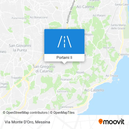 Mappa Via Monte D'Oro