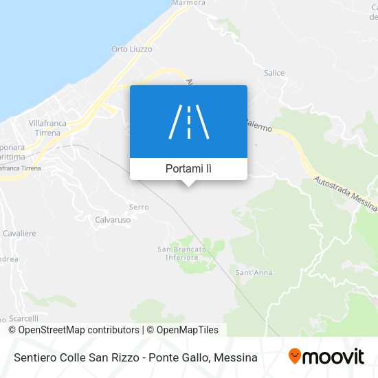 Mappa Sentiero Colle San Rizzo - Ponte Gallo