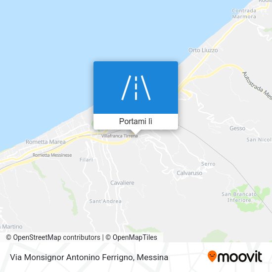 Mappa Via Monsignor Antonino Ferrigno