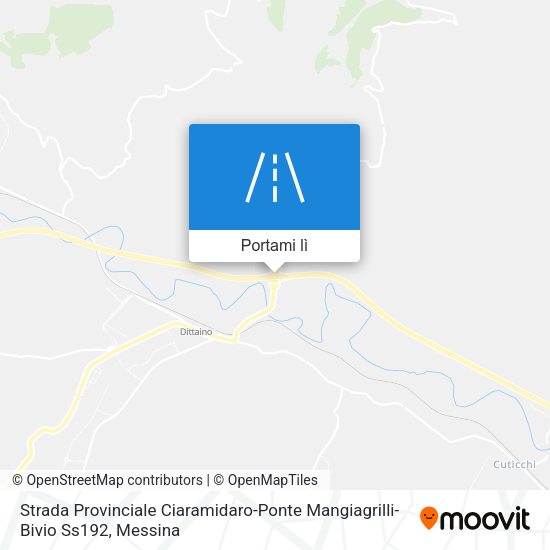 Mappa Strada Provinciale Ciaramidaro-Ponte Mangiagrilli-Bivio Ss192
