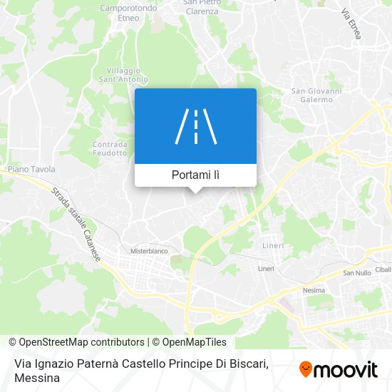 Mappa Via Ignazio Paternà Castello Principe Di Biscari