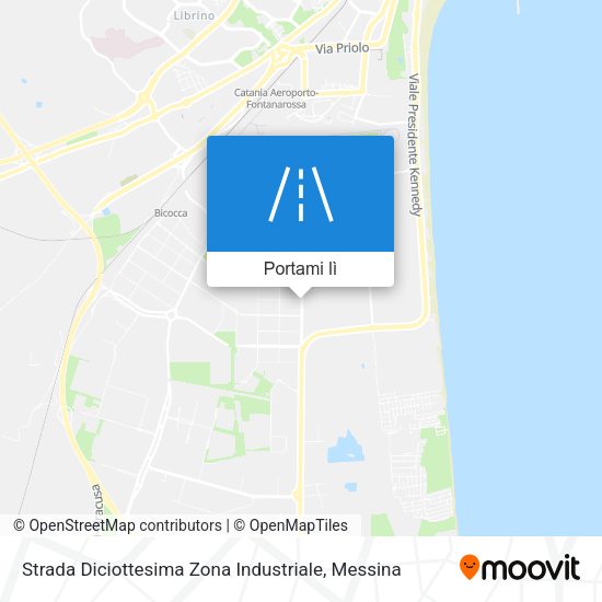 Mappa Strada Diciottesima Zona Industriale