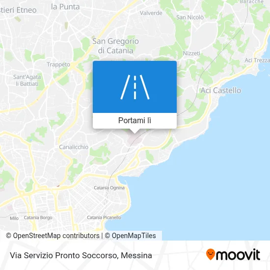 Mappa Via Servizio Pronto Soccorso